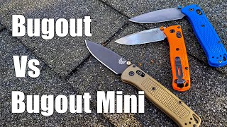 Benchmade Bugout vs Bugout Mini  Intuition Gear Review [upl. by Bartolome]