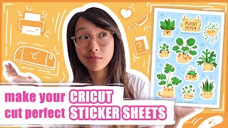 MAKE STICKERS AT HOME how to set up a sticker sheet with your Cricut [upl. by Mateo]