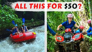 Whitewater Rafting and ATV quad biking day tour in Ubud Bali  Vlog 13 [upl. by Nnylireg804]