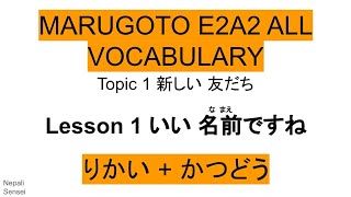 Marugoto E2A2 Lesson1 All Vocabulary in Nepali and English RikaiKatsudou [upl. by Marcell642]