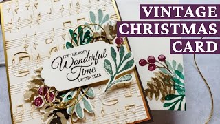 Vintage Christmas Card Highlighting Stampin Up Christmas Season [upl. by Ycal]