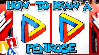 How To Draw A Penrose Triangle  Optical Illusion [upl. by Akemrehs]