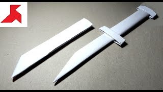 DIY  How to make DAGGER with a scabbard from A4 paper [upl. by Cressler]