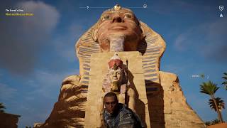 Assassins Creed Origins Great Sphinx Hidden Entrance [upl. by Animlehliw]