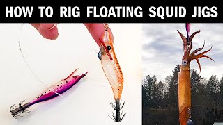 How to Rig Floating Squid Jigs with Dropper Loops [upl. by Yovonnda]