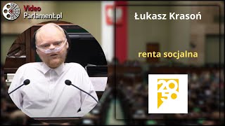 Łukasz Krasoń  o rencie socjalnej [upl. by Stelle]