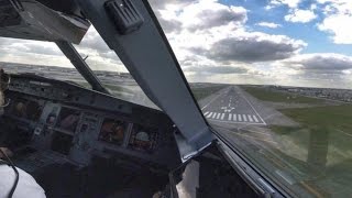 Airbus A321  Cockpit Landing at London Heathrow Airport  Pilots View GoPro [upl. by Niamart]