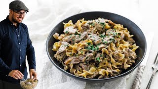 Easy Beef Stroganoff Recipe [upl. by Calisa]