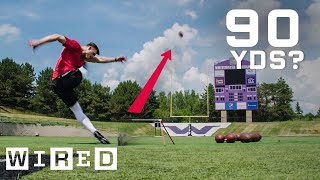 Why Its Almost Impossible to Kick a 90Yard Field Goal  WIRED [upl. by Laehcym]