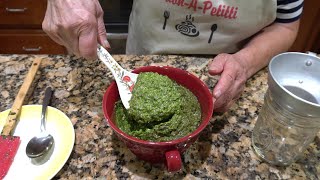 Italian Grandma Makes Fresh Basil Pesto [upl. by Nahallac]