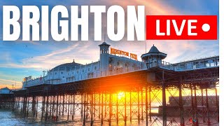 🔴 BRIGHTON LIVE  Seafront TOUR at Sunset [upl. by Idona75]