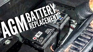 AGM Battery Replacement  15’ Porsche Macan S [upl. by Lehcyar]