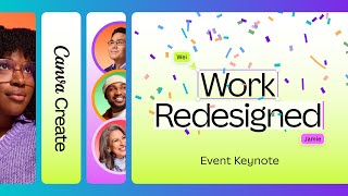 Canva Create Work Redesigned Keynote [upl. by Aiuqram881]