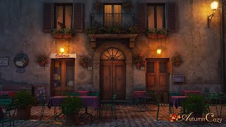 COZY ITALIAN CAFE AMBIENCE Chatter Wine Pouring Music Night Sounds [upl. by Ellynn604]