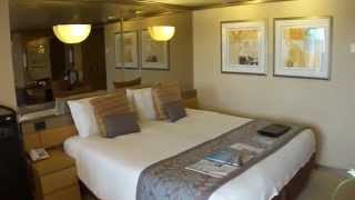 PampO Arcadia Cruise Ship Mini Suite Cabin Tour B090 [upl. by Seppala]