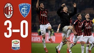 Highlights AC Milan 30 Empoli  Matchday 25 Serie A TIM 201819 [upl. by Attiuqihc695]