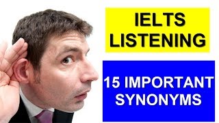 15 IMPORTANT SYNONYMS FOR IELTS LISTENING [upl. by Rosenblast]