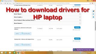 How to download drivers in your HP laptop computer [upl. by Dominus]