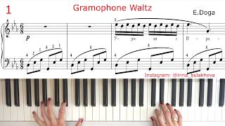 DOGA GRAMOPHONE Waltz Piano ГРАММОФОН ВАЛЬС Дога Gramofone Simple piano cover Music sheet Ноты [upl. by Mcgraw]