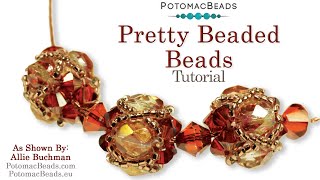 Pretty Beaded Beads DIY Jewelry Making Tutorial by PotomacBeads [upl. by Falda330]