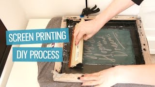 How to screen print tshirts at home DIY method  CharliMarieTV [upl. by Dlareme75]