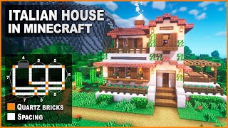 Minecraft How to build an Italian house  Tutorial [upl. by Leissam322]