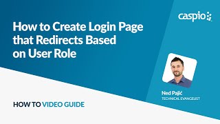 Creating a Login Page That Redirects Based on User Role [upl. by Ahsinad]