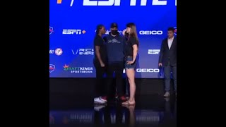 PFL 4 Claressa Shields vs Brittney Elkin  Face Off  2021 Season [upl. by Eednahs]