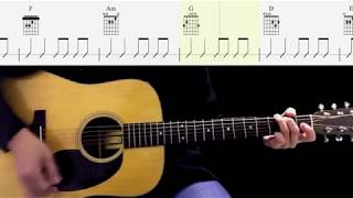 Guitar Score  While My Guitar Gently Weeps Rhythm Guitar  The Beatles [upl. by Nalon617]