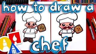 How To Draw A Cartoon Chef [upl. by Milah]