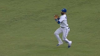 KCTOR Bautista fires to nab Butler at first base [upl. by Woodman]