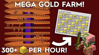 Minecraft Portal Based Gold Farm  50000 Items Per Hour [upl. by Nitza]