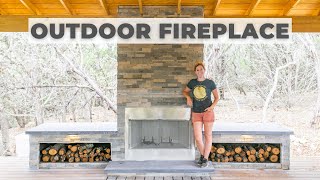 How To Build An Outdoor Fireplace  Outdoor Kitchen Part 4 [upl. by Evie202]