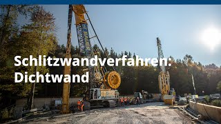 BAUER Gruppe – Schlitzwandverfahren Herstellung einer Dichtwand [upl. by Rhines]