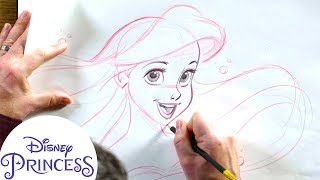 How to Draw Ariel from The Little Mermaid  Disney Princess [upl. by Marx89]