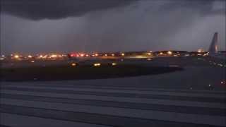 Scary American 737 Atlanta Takeoff in Thunderstorms HD [upl. by Sturrock913]