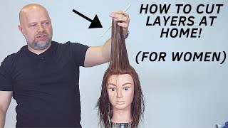 How to Layer Your Own Hair at Home  TheSalonGuy [upl. by Lauro]