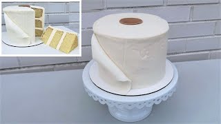 HOW TO MAKE A TOILET PAPER CAKE  Frenchies Bakery [upl. by Shirlee]