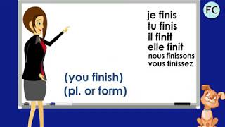 Le Verbe Finir au Présent  To finish Present Tense  French Conjugation [upl. by Ralyks905]