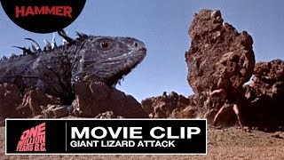 One Million Years BC  Giant Lizard Attack Official Clip [upl. by Oramlub906]