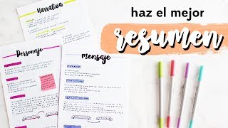 CÓMO HACER RESÚMENES ORGANIZADOS PARA ESTUDIAR Tips de Estudio [upl. by Nemrac]