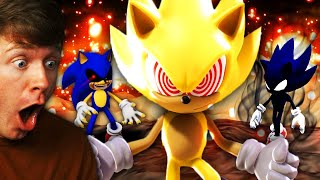 DARK SUPER SONIC and SONICEXE vs FLEETWAY SUPER SONIC [upl. by Uok82]