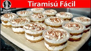 TIRAMISU FACIL  VickyRecetaFacil [upl. by Naujal223]