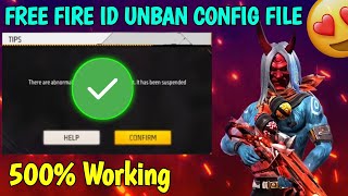 FF ID UNBAN CONFIG FILE ❣️ RECOVER SUSPENDED FREE FIRE ACCOUNT 😇⚠️  IN JUST SECOND 😱 [upl. by Notserk]