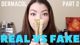 REAL vs FAKE DERMACOL Pt 2  Application on Dry Skin [upl. by Christal41]