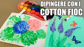 🎨 Pittura per bambini dipingere con i cotton fioc [upl. by Ahsieket]