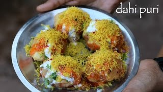 dahi puri recipe  how to make dahi batata puri recipe [upl. by Keeryt644]