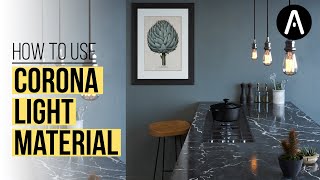 How to use the Corona render Light Material [upl. by Nevur]