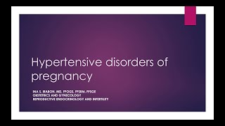 Hypertensive disorders in Pregnancy [upl. by Fidela]