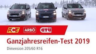 Der ACE Autoclub Ganzjahresreifen Test 2019 Sommerreifen vs Winterreifen vs Allwetterreifen [upl. by Yearwood]